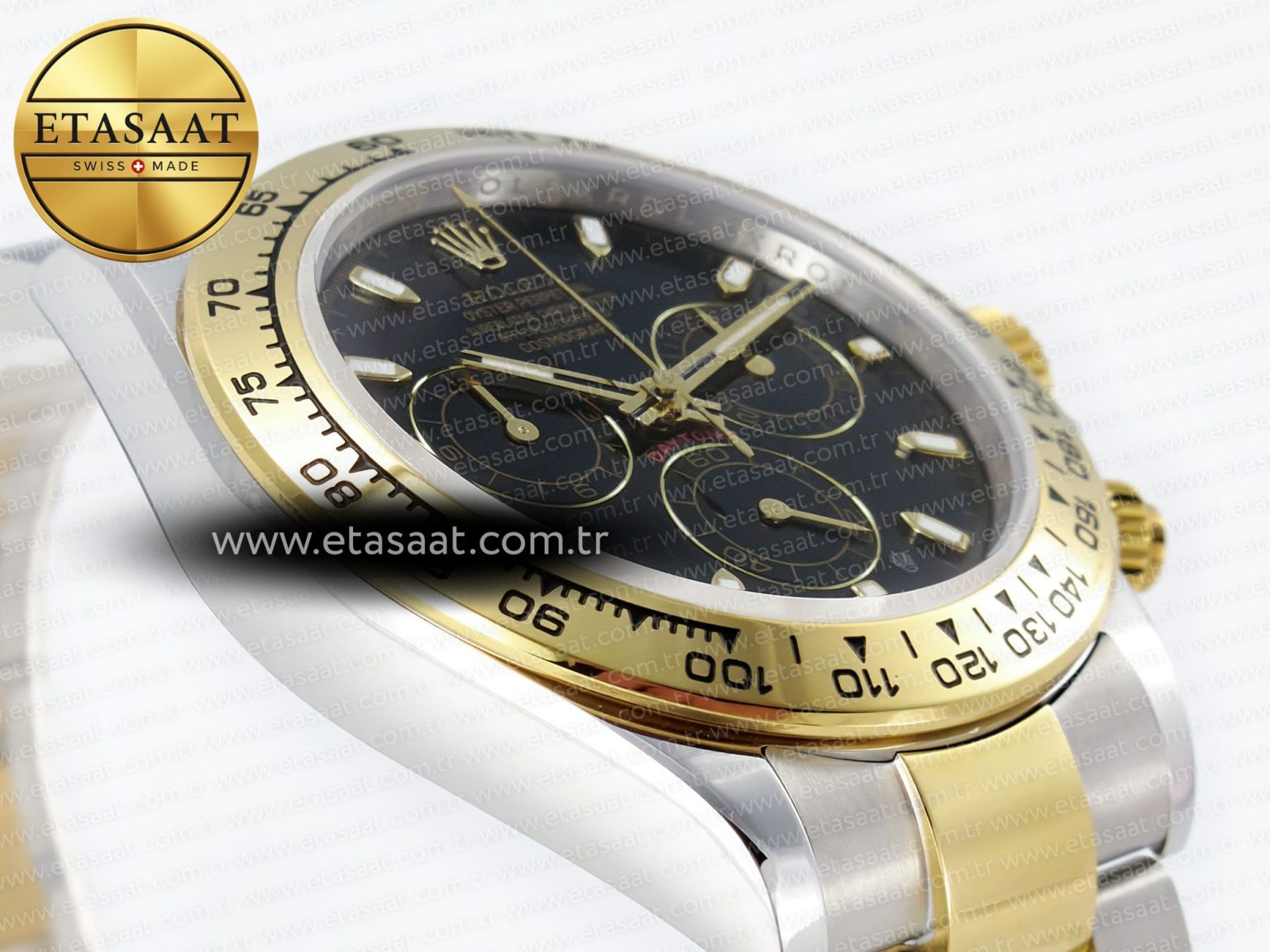 Daytona 116503 QF 1:1 Best Edition Black Dial on SS/YG Bracelet SH4130 V3 (Gain Weight) - Görsel 6