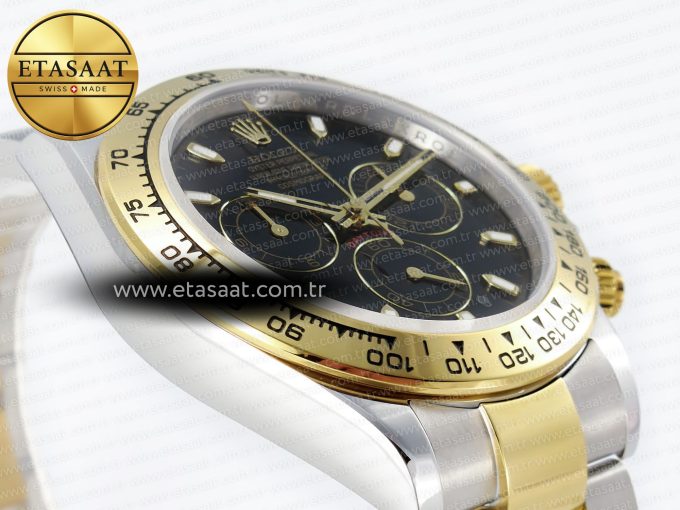Daytona 116503 QF 1:1 Best Edition Black Dial on SS/YG Bracelet SH4130 V3 (Gain Weight) - Görsel 6