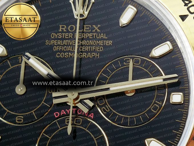 Daytona 116503 QF 1:1 Best Edition Black Dial on SS/YG Bracelet SH4130 V3 (Gain Weight) - Görsel 9