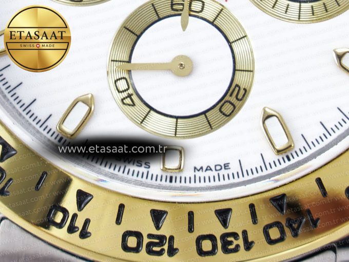 Daytona 116503 QF 1:1 Best Edition White Dial on SS/YG Bracelet SH4130 V3 (Gain Weight) - Görsel 12