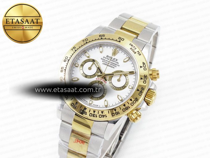 Daytona 116503 QF 1:1 Best Edition White Dial on SS/YG Bracelet SH4130 V3 (Gain Weight) - Görsel 2