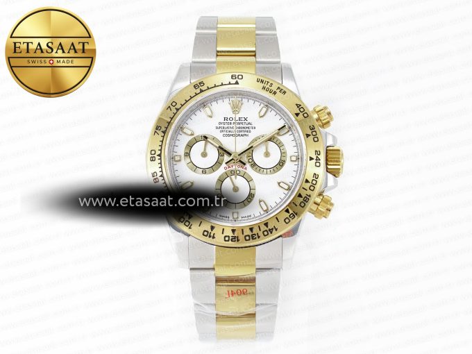 Daytona 116503 QF 1:1 Best Edition White Dial on SS/YG Bracelet SH4130 V3 (Gain Weight) - Görsel 3