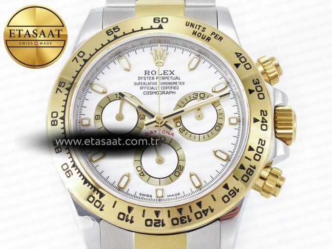 Daytona 116503 QF 1:1 Best Edition White Dial on SS/YG Bracelet SH4130 V3 (Gain Weight) - Görsel 4