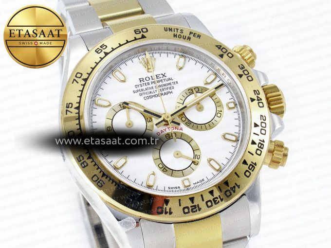 Daytona 116503 QF 1:1 Best Edition White Dial on SS/YG Bracelet SH4130 V3 (Gain Weight) - Görsel 5
