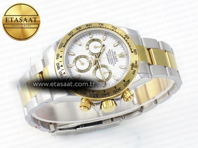 Daytona 116503 QF 1:1 Best Edition White Dial on SS/YG Bracelet SH4130 V3 (Gain Weight) - Görsel 8
