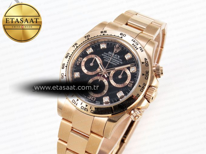 Rolex Daytona Black Diamonds Dial SA4130 V2 - Görsel 1