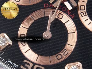 Rolex Daytona Black Diamonds Dial SA4130 V2 - Görsel 24