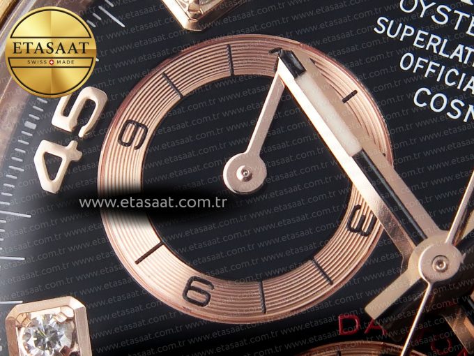Rolex Daytona Black Diamonds Dial SA4130 V2 - Görsel 26