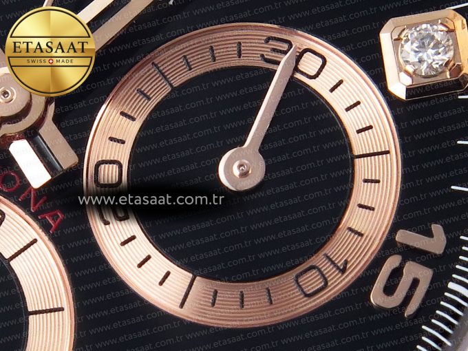Rolex Daytona Black Diamonds Dial SA4130 V2 - Görsel 27