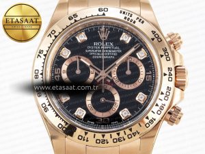 Rolex Daytona Black Diamonds Dial SA4130 V2 - Görsel 4