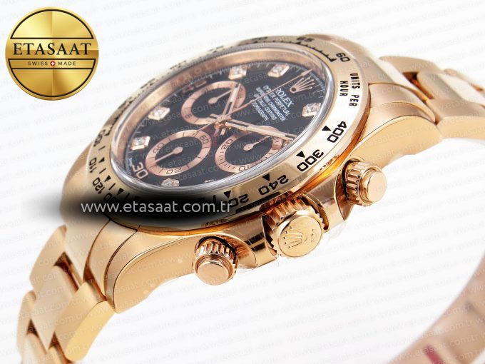 Rolex Daytona Black Diamonds Dial SA4130 V2 - Görsel 6