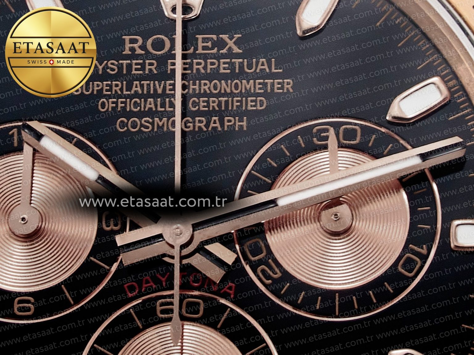 Daytona 116505 QF 1:1 Best Edition Black/RG Dial on RG Bracelet SH4130 V3 (Gain Weight) - Görsel 11