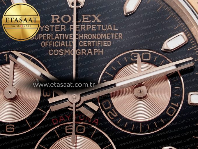 Daytona 116505 QF 1:1 Best Edition Black/RG Dial on RG Bracelet SH4130 V3 (Gain Weight) - Görsel 11
