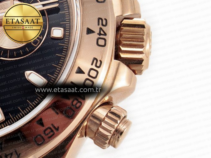Daytona 116505 QF 1:1 Best Edition Black/RG Dial on RG Bracelet SH4130 V3 (Gain Weight) - Görsel 13