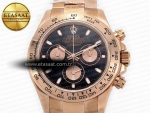 Daytona 116505 QF 1:1 Best Edition Black/RG Dial on RG Bracelet SH4130 V3 (Gain Weight) - Görsel 4