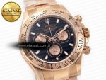 Daytona 116505 QF 1:1 Best Edition Black/RG Dial on RG Bracelet SH4130 V3 (Gain Weight) - Görsel 5