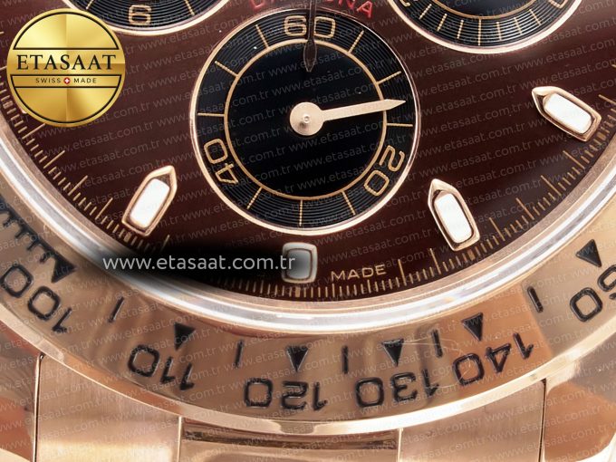 Daytona 116505 QF 1:1 Best Edition Brown Dial on RG Bracelet SH4130 V3 (Gain Weight) - Görsel 12