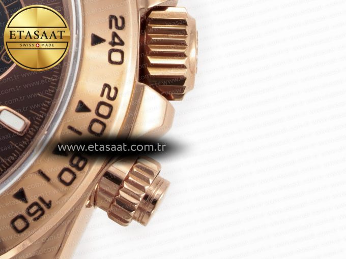 Daytona 116505 QF 1:1 Best Edition Brown Dial on RG Bracelet SH4130 V3 (Gain Weight) - Görsel 13