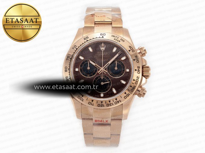 Daytona 116505 QF 1:1 Best Edition Brown Dial on RG Bracelet SH4130 V3 (Gain Weight) - Görsel 3