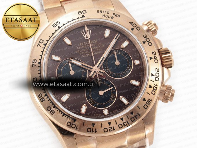 Daytona 116505 QF 1:1 Best Edition Brown Dial on RG Bracelet SH4130 V3 (Gain Weight) - Görsel 5