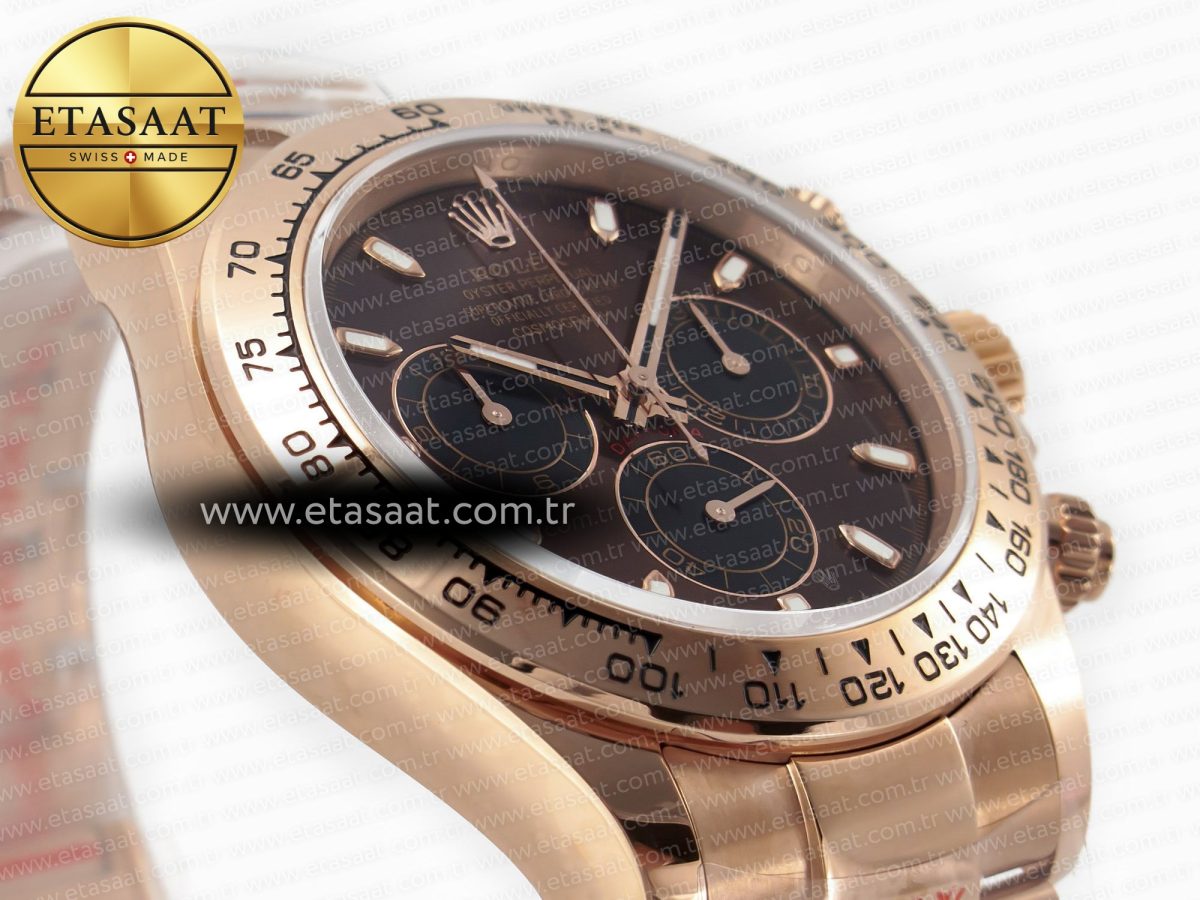 Daytona 116505 QF 1:1 Best Edition Brown Dial on RG Bracelet SH4130 V3 (Gain Weight) - Görsel 6