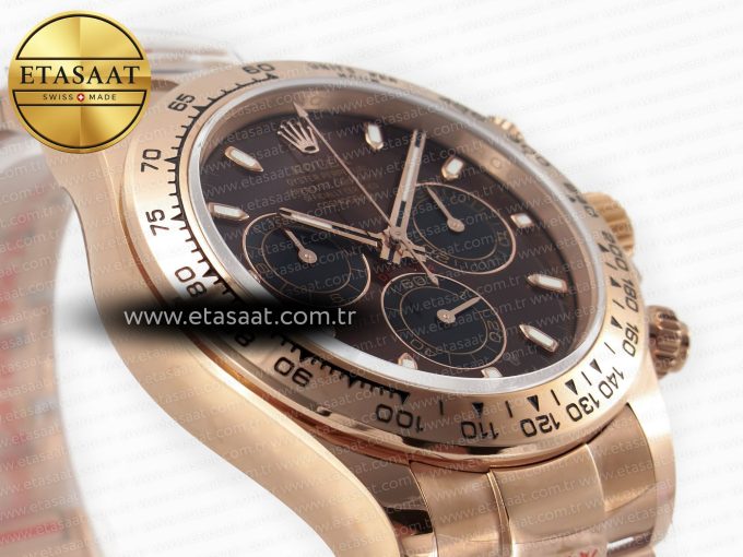 Daytona 116505 QF 1:1 Best Edition Brown Dial on RG Bracelet SH4130 V3 (Gain Weight) - Görsel 6