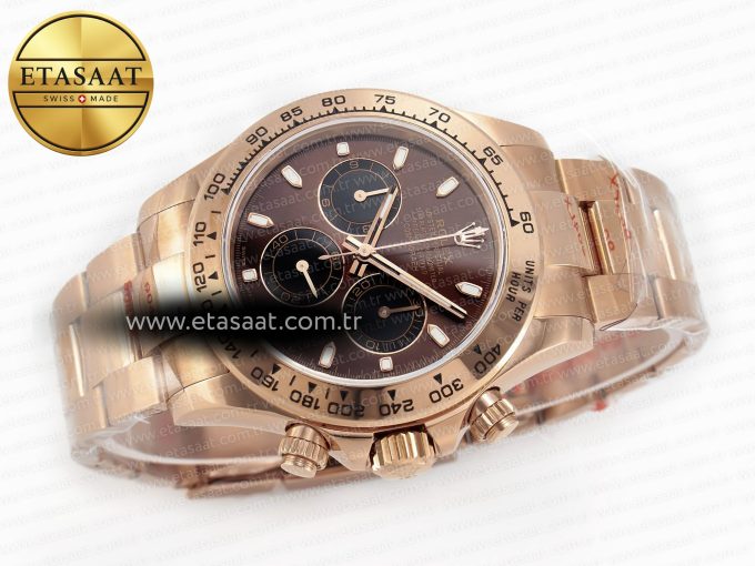 Daytona 116505 QF 1:1 Best Edition Brown Dial on RG Bracelet SH4130 V3 (Gain Weight) - Görsel 8