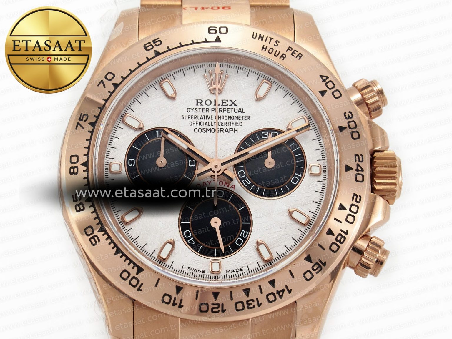 Daytona 116505 QF 1:1 Best Edition Meteorite Dial on RG Bracelet SH4130 V3 (Gain Weight) - Görsel 4