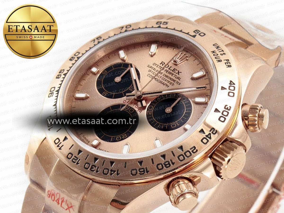 Daytona 116505 QF 1:1 Best Edition RG/Black Dial on RG Bracelet SH4130 V3 (Gain Weight) - Görsel 7