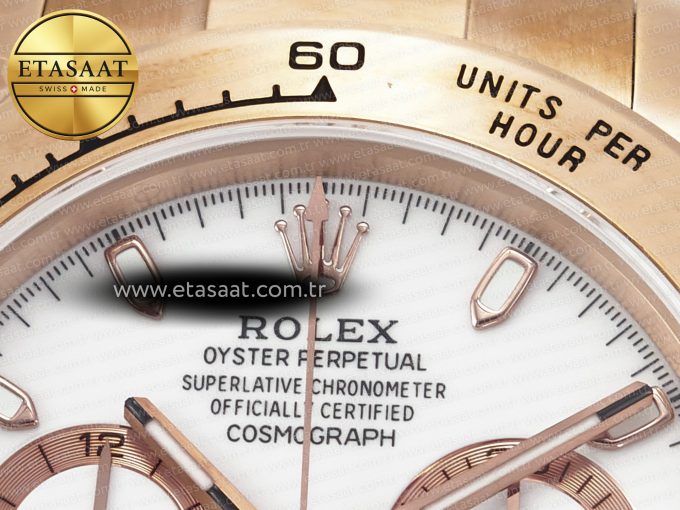 Daytona 116505 QF 1:1 Best Edition White Dial on RG Bracelet SH4130 V3 (Gain Weight) - Görsel 10