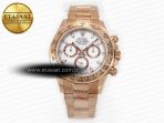 Daytona 116505 QF 1:1 Best Edition White Dial on RG Bracelet SH4130 V3 (Gain Weight) - Görsel 3