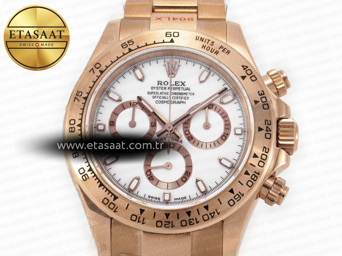 Daytona 116505 QF 1:1 Best Edition White Dial on RG Bracelet SH4130 V3 (Gain Weight) - Görsel 4