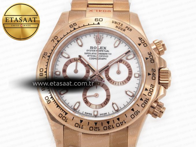 Daytona 116505 QF 1:1 Best Edition White Dial on RG Bracelet SH4130 V3 (Gain Weight) - Görsel 4