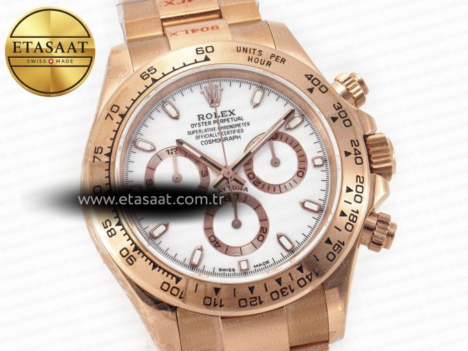 Daytona 116505 QF 1:1 Best Edition White Dial on RG Bracelet SH4130 V3 (Gain Weight) - Görsel 5