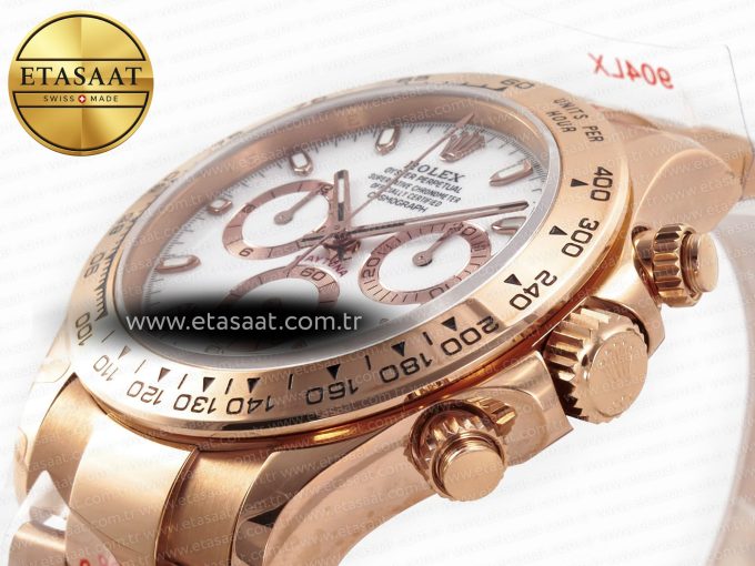 Daytona 116505 QF 1:1 Best Edition White Dial on RG Bracelet SH4130 V3 (Gain Weight) - Görsel 7