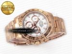 Daytona 116505 QF 1:1 Best Edition White Dial on RG Bracelet SH4130 V3 (Gain Weight) - Görsel 8