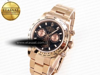 Daytona 116505 RG OMF Best Edition Black/RG Dial on RG Bracelet A7750 (Slim Movement)