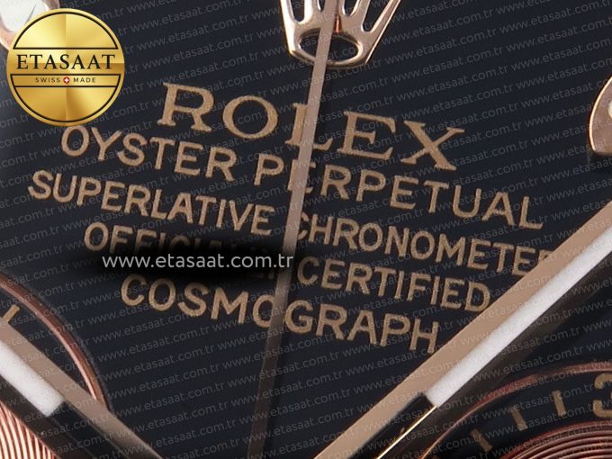 Daytona 116505 RG OMF Best Edition Black/RG Dial on RG Bracelet A7750 (Slim Movement) - Görsel 10