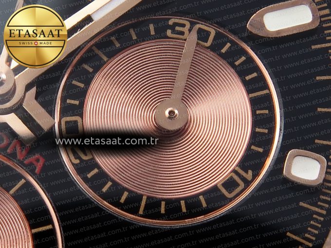 Daytona 116505 RG OMF Best Edition Black/RG Dial on RG Bracelet A7750 (Slim Movement) - Görsel 11