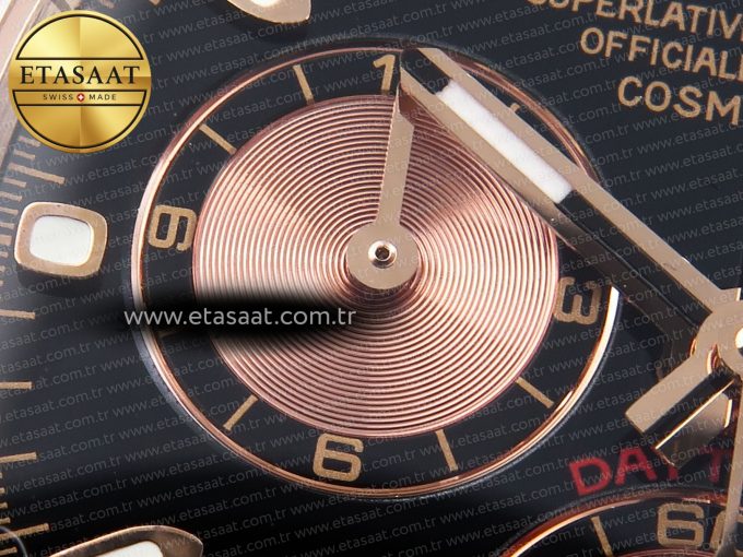 Daytona 116505 RG OMF Best Edition Black/RG Dial on RG Bracelet A7750 (Slim Movement) - Görsel 14