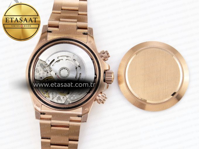 Daytona 116505 RG OMF Best Edition Black/RG Dial on RG Bracelet A7750 (Slim Movement) - Görsel 19