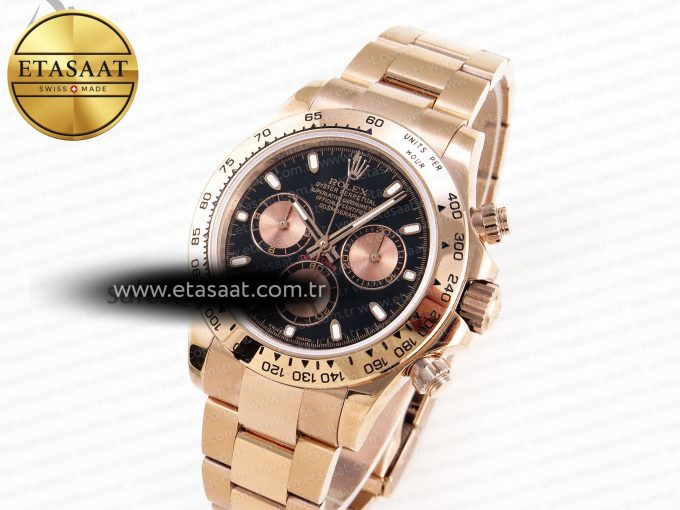 Daytona 116505 RG OMF Best Edition Black/RG Dial on RG Bracelet A7750 (Slim Movement) - Görsel 2