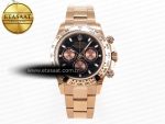 Daytona 116505 RG OMF Best Edition Black/RG Dial on RG Bracelet A7750 (Slim Movement) - Görsel 3