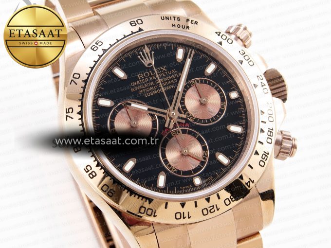 Daytona 116505 RG OMF Best Edition Black/RG Dial on RG Bracelet A7750 (Slim Movement) - Görsel 5