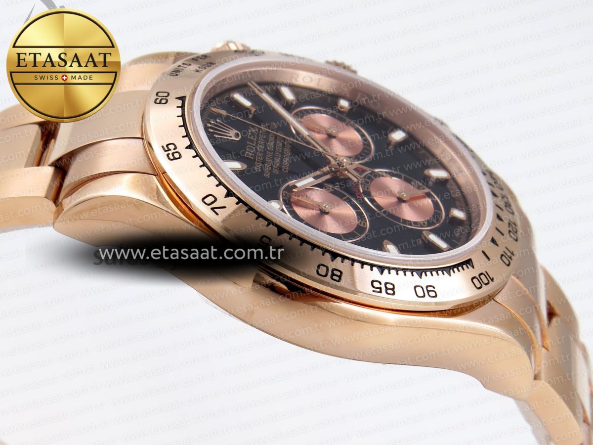 Daytona 116505 RG OMF Best Edition Black/RG Dial on RG Bracelet A7750 (Slim Movement) - Görsel 9