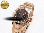 Daytona 116505 RG OMF Best Edition Brown/Black Dial on RG Bracelet A7750 (Slim Movement)
