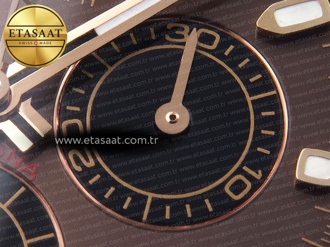 Daytona 116505 RG OMF Best Edition Brown/Black Dial on RG Bracelet A7750 (Slim Movement) - Görsel 11