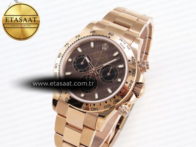Daytona 116505 RG OMF Best Edition Brown/Black Dial on RG Bracelet A7750 (Slim Movement) - Görsel 2