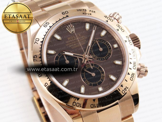 Daytona 116505 RG OMF Best Edition Brown/Black Dial on RG Bracelet A7750 (Slim Movement) - Görsel 5
