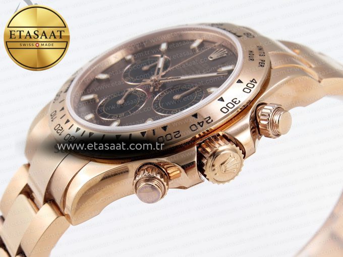 Daytona 116505 RG OMF Best Edition Brown/Black Dial on RG Bracelet A7750 (Slim Movement) - Görsel 8